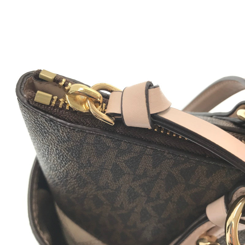 【中古品】【レディース】 MICHAEL KORS SULLIVAN CONV GRAB TOTE MD 30T0GNXT2B サリバン コンバーチブル グラブ トート ミディアム カバン 188-260729-ki-06-tagh カラー：ブラウン/ソフトピンク 万代Net店