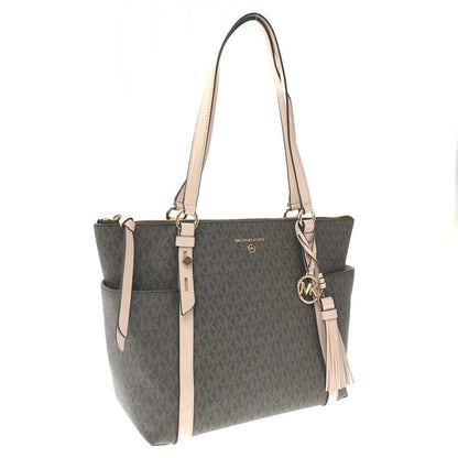 【中古品】【レディース】 MICHAEL KORS SULLIVAN CONV GRAB TOTE MD 30T0GNXT2B サリバン コンバーチブル グラブ トート ミディアム カバン 188-260729-ki-06-tagh カラー：ブラウン/ソフトピンク 万代Net店