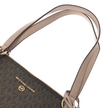 【中古品】【レディース】 MICHAEL KORS SULLIVAN CONV GRAB TOTE MD 30T0GNXT2B サリバン コンバーチブル グラブ トート ミディアム カバン 188-260729-ki-06-tagh カラー：ブラウン/ソフトピンク 万代Net店