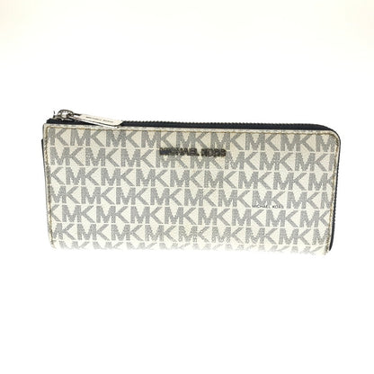 【現状渡し品】【レディース】 MICHAEL KORS マイケルコース LONG WALLET ラウンドファスナー ロングウォレット 長財布 201-260802-hi-16-tagh カラー：ホワイト 万代Net店