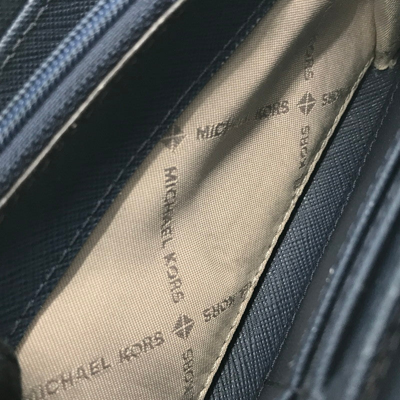 【現状渡し品】【レディース】 MICHAEL KORS マイケルコース LONG WALLET ラウンドファスナー ロングウォレット 長財布 201-260802-hi-16-tagh カラー：ホワイト 万代Net店