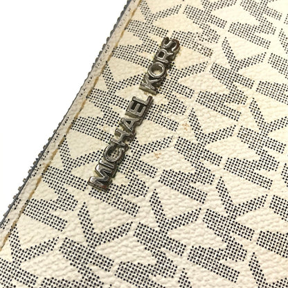 【現状渡し品】【レディース】 MICHAEL KORS マイケルコース LONG WALLET ラウンドファスナー ロングウォレット 長財布 201-260802-hi-16-tagh カラー：ホワイト 万代Net店