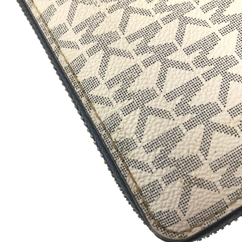 【現状渡し品】【レディース】 MICHAEL KORS マイケルコース LONG WALLET ラウンドファスナー ロングウォレット 長財布 201-260802-hi-16-tagh カラー：ホワイト 万代Net店