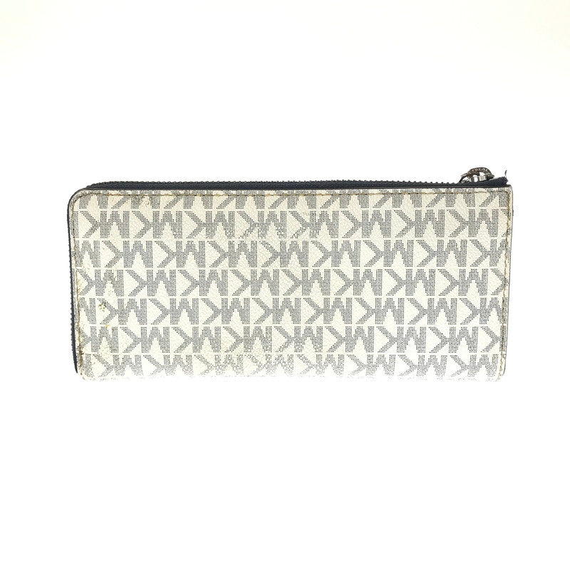 【現状渡し品】【レディース】 MICHAEL KORS マイケルコース LONG WALLET ラウンドファスナー ロングウォレット 長財布 201-260802-hi-16-tagh カラー：ホワイト 万代Net店