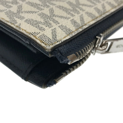 【現状渡し品】【レディース】 MICHAEL KORS マイケルコース LONG WALLET ラウンドファスナー ロングウォレット 長財布 201-260802-hi-16-tagh カラー：ホワイト 万代Net店