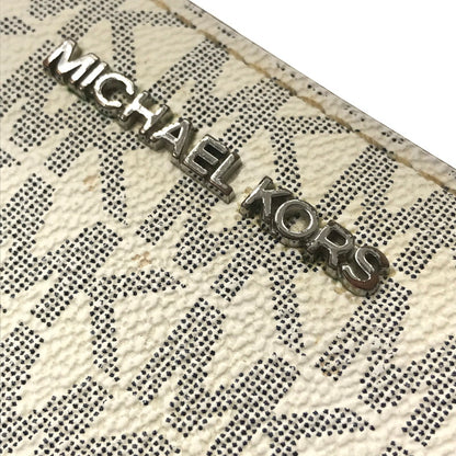 【現状渡し品】【レディース】 MICHAEL KORS マイケルコース LONG WALLET ラウンドファスナー ロングウォレット 長財布 201-260802-hi-16-tagh カラー：ホワイト 万代Net店