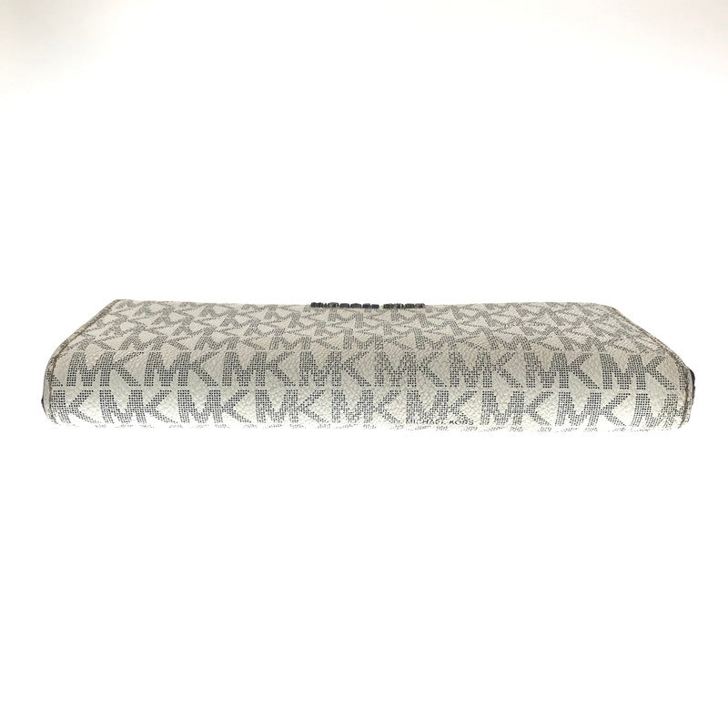 【現状渡し品】【レディース】 MICHAEL KORS マイケルコース LONG WALLET ラウンドファスナー ロングウォレット 長財布 201-260802-hi-16-tagh カラー：ホワイト 万代Net店