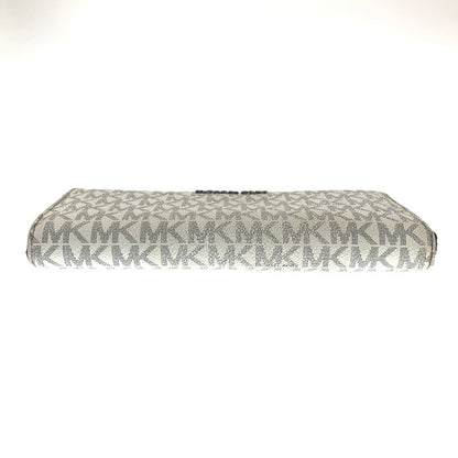【現状渡し品】【レディース】 MICHAEL KORS マイケルコース LONG WALLET ラウンドファスナー ロングウォレット 長財布 201-260802-hi-16-tagh カラー：ホワイト 万代Net店