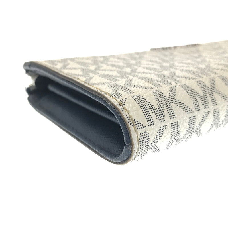 【現状渡し品】【レディース】 MICHAEL KORS マイケルコース LONG WALLET ラウンドファスナー ロングウォレット 長財布 201-260802-hi-16-tagh カラー：ホワイト 万代Net店