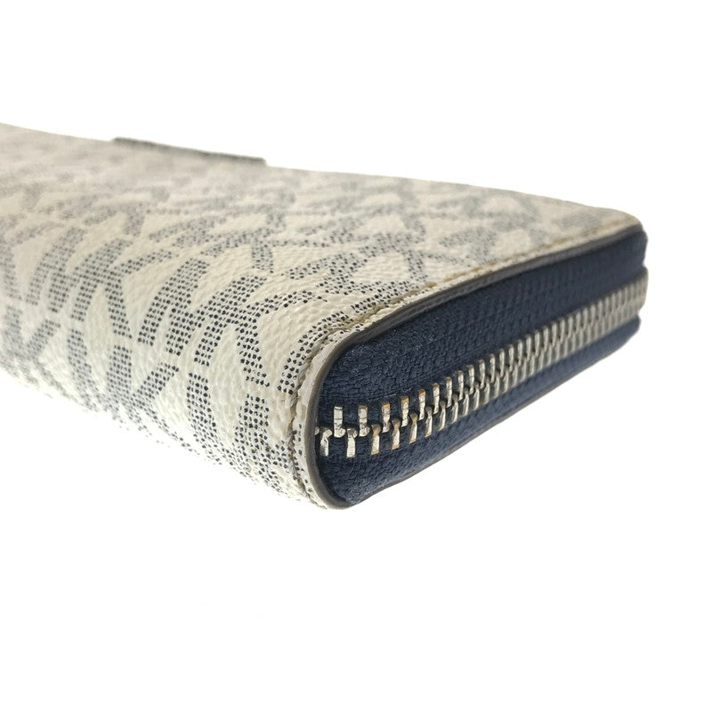 【現状渡し品】【レディース】 MICHAEL KORS マイケルコース LONG WALLET ラウンドファスナー ロングウォレット 長財布 201-260802-hi-16-tagh カラー：ホワイト 万代Net店