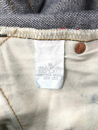 【中古品】【メンズ】 RRL ダブルアールエル INDIGO SLIM FIT DENIM PANTS R151RB03 インディゴ スリム フィット デニム パンツ ジーンズ ボトムス 156-260729-rt-27-tagh サイズ：30×30 カラー：インディゴ 万代Net店