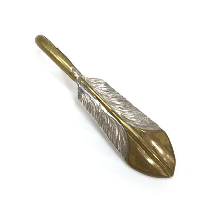 【中古品】【メンズ】 BIG HAND ビッグハンド FEATHER PENDANT TOP 0290 フェザー ペンダントトップ アクセサリー 191-260721-YY-12-tagh カラー：ゴールド/シルバー 万代Net店
