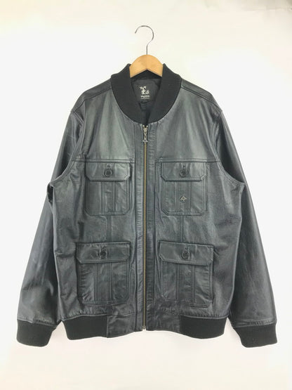 【中古品】【メンズ】 LRG リフテッド リサーチ グループ LEATHER JACKET BLACK レザー ジャケット アウター 142-260729-rt-34-tagh サイズ：2XL カラー：ブラック 万代Net店