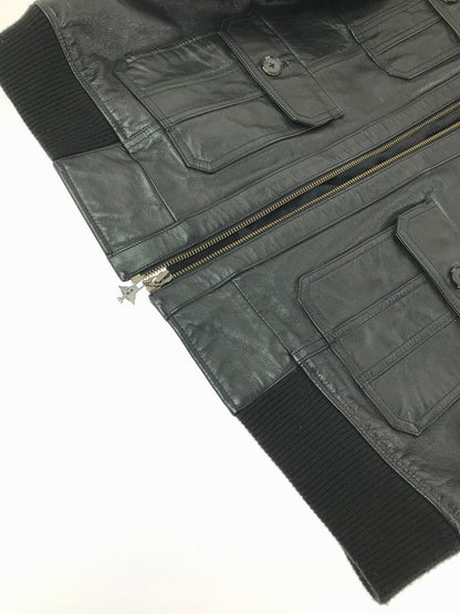 【中古品】【メンズ】 LRG リフテッド リサーチ グループ LEATHER JACKET BLACK レザー ジャケット アウター 142-260729-rt-34-tagh サイズ：2XL カラー：ブラック 万代Net店