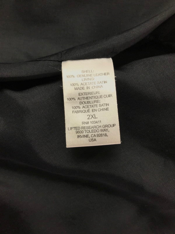 【中古品】【メンズ】 LRG リフテッド リサーチ グループ LEATHER JACKET BLACK レザー ジャケット アウター 142-260729-rt-34-tagh サイズ：2XL カラー：ブラック 万代Net店