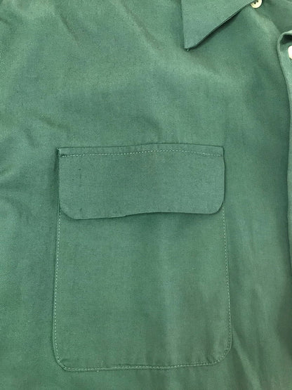 【中古品】【メンズ】 OLD STUSSY オールド ステューシー 80's LS OPEN COLLAR WORK SHIRT GREEN 80年代 ロングスリーブ オープンカラー ワーク シャツ USA製 142-260723-rt-09-tagh サイズ：L カラー：グリーン 万代Net店