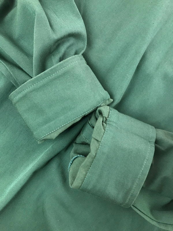 【中古品】【メンズ】 OLD STUSSY オールド ステューシー 80's LS OPEN COLLAR WORK SHIRT GREEN 80年代 ロングスリーブ オープンカラー ワーク シャツ USA製 142-260723-rt-09-tagh サイズ：L カラー：グリーン 万代Net店