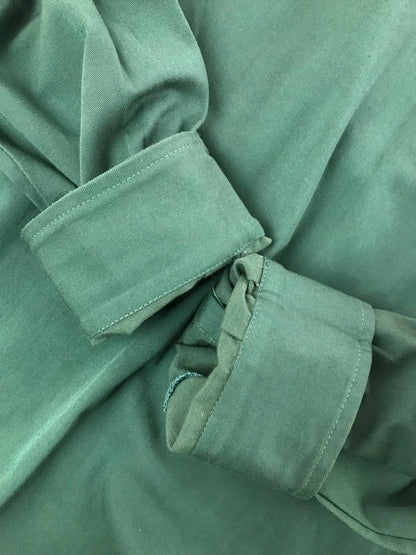 【中古品】【メンズ】 OLD STUSSY オールド ステューシー 80's LS OPEN COLLAR WORK SHIRT GREEN 80年代 ロングスリーブ オープンカラー ワーク シャツ USA製 142-260723-rt-09-tagh サイズ：L カラー：グリーン 万代Net店
