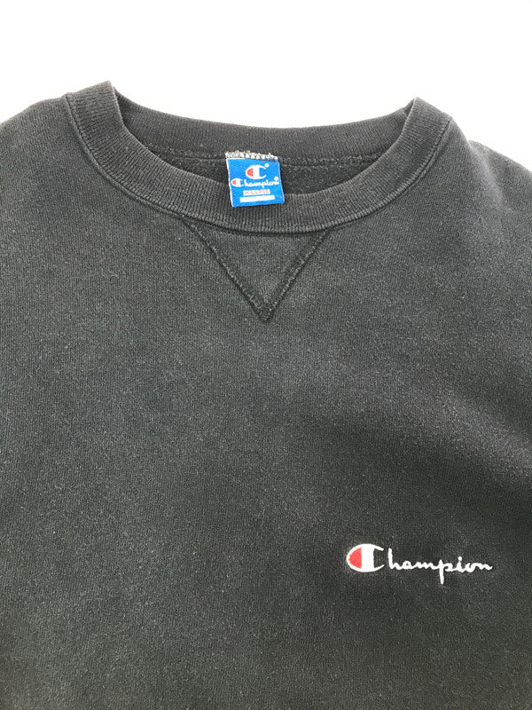 【中古品】【メンズ】 CHAMPION チャンピオン 90's SWEATSHIRT 90年代 スウェットシャツ トレーナー USA製 青タグ 前V 146-260723-rt-11-tagh サイズ：XL カラー：ブラック 万代Net店