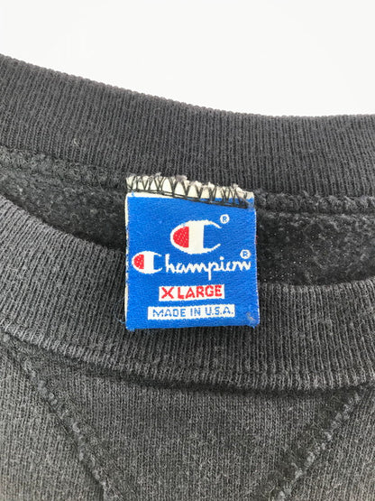 【中古品】【メンズ】 CHAMPION チャンピオン 90's SWEATSHIRT 90年代 スウェットシャツ トレーナー USA製 青タグ 前V 146-260723-rt-11-tagh サイズ：XL カラー：ブラック 万代Net店