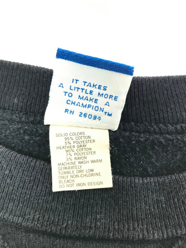 【中古品】【メンズ】 CHAMPION チャンピオン 90's SWEATSHIRT 90年代 スウェットシャツ トレーナー USA製 青タグ 前V 146-260723-rt-11-tagh サイズ：XL カラー：ブラック 万代Net店