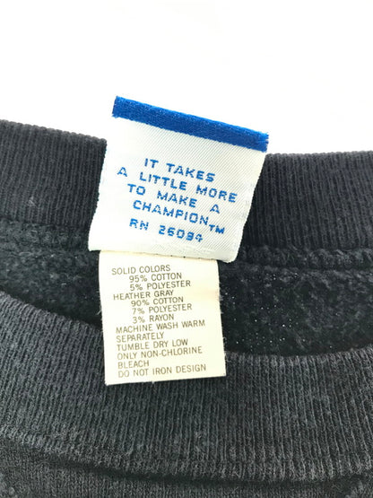 【中古品】【メンズ】 CHAMPION チャンピオン 90's SWEATSHIRT 90年代 スウェットシャツ トレーナー USA製 青タグ 前V 146-260723-rt-11-tagh サイズ：XL カラー：ブラック 万代Net店