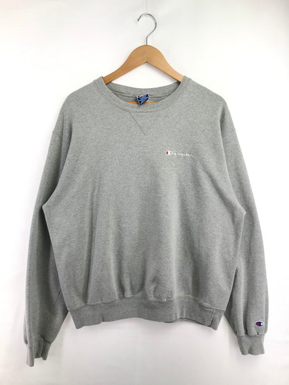 【中古品】【メンズ】 CHAMPION チャンピオン 90's SWEATSHIRT GRAY 90年代 スウェットシャツ トレーナー USA製 前V 146-260723-rt-12-tagh サイズ：XL カラー：グレー 万代Net店