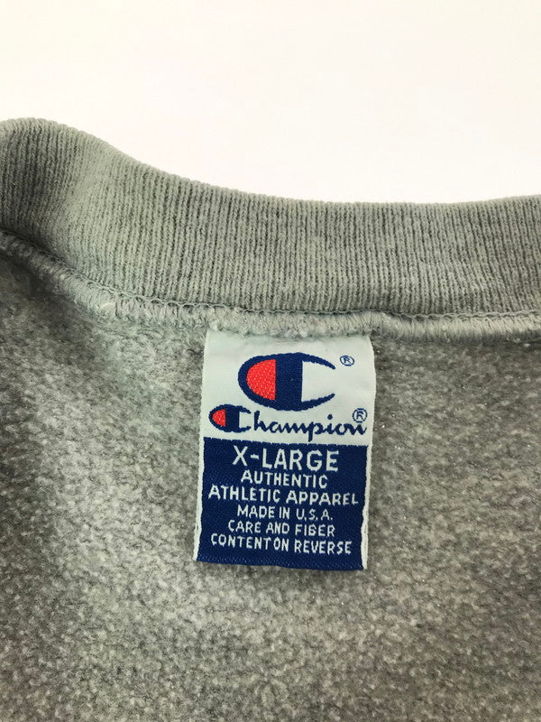 【中古品】【メンズ】 CHAMPION チャンピオン 90's SWEATSHIRT GRAY 90年代 スウェットシャツ トレーナー USA製 前V 146-260723-rt-12-tagh サイズ：XL カラー：グレー 万代Net店
