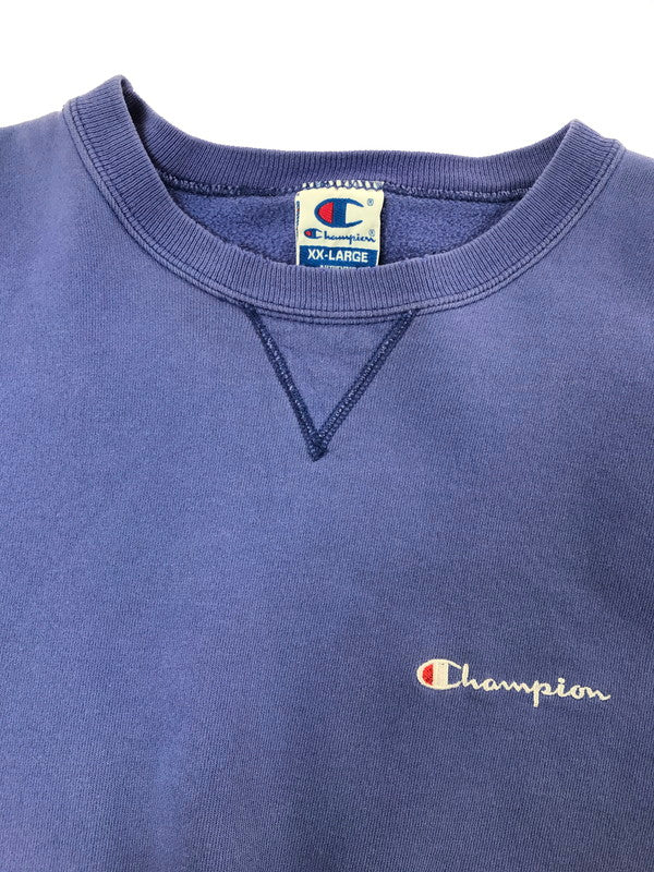 【現状渡し品】【メンズ】 CHAMPION チャンピオン 90's SWEATSHIRT BLUE 90年代 スウェットシャツ トレーナー USA製 前V 146-260723-rt-13-tagh サイズ：XXL カラー：ブルー 万代Net店