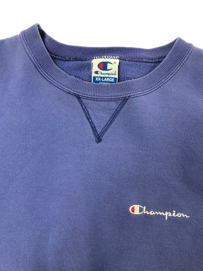 【現状渡し品】【メンズ】 CHAMPION チャンピオン 90's SWEATSHIRT BLUE 90年代 スウェットシャツ トレーナー USA製 前V 146-260723-rt-13-tagh サイズ：XXL カラー：ブルー 万代Net店