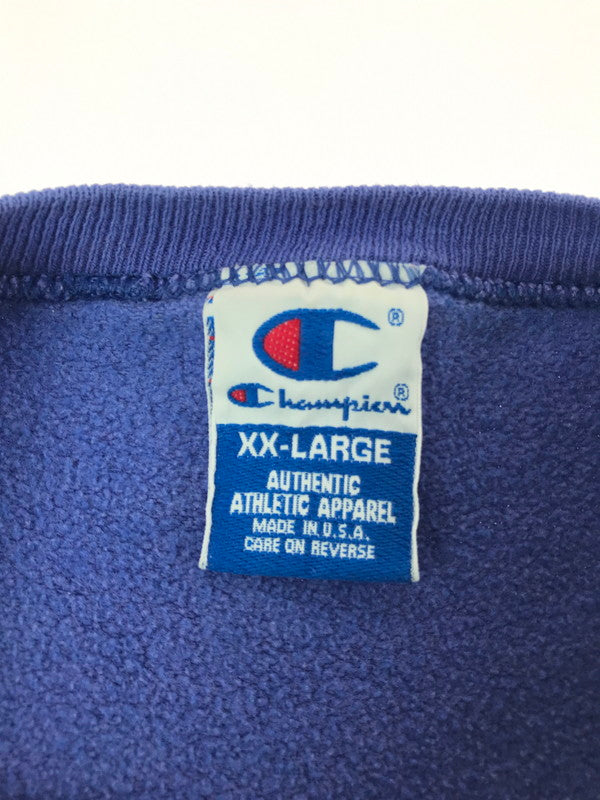 【現状渡し品】【メンズ】 CHAMPION チャンピオン 90's SWEATSHIRT BLUE 90年代 スウェットシャツ トレーナー USA製 前V 146-260723-rt-13-tagh サイズ：XXL カラー：ブルー 万代Net店