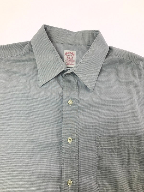【中古品】【メンズ】 BROOKS BROTHERS ブルックスブラザーズ 80's～90's L/S SHIRT GRAY 80～90年代 ロングスリーブ シャツ USA製 トップス 146-260723-rt-19-tagh サイズ：17.5 カラー：ブルー 万代Net店