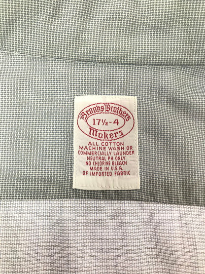 【中古品】【メンズ】 BROOKS BROTHERS ブルックスブラザーズ 80's～90's L/S SHIRT GRAY 80～90年代 ロングスリーブ シャツ USA製 トップス 146-260723-rt-19-tagh サイズ：17.5 カラー：ブルー 万代Net店