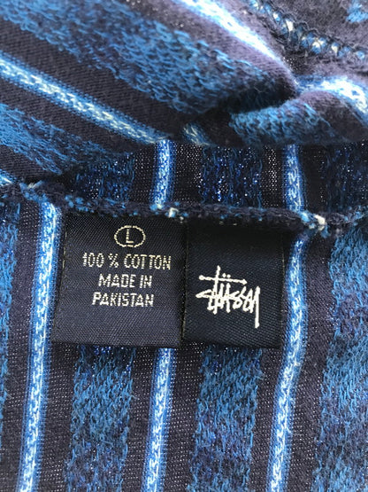 【中古品】【メンズ】 OLD STUSSY オールド ステューシー 90's SKULL JACQUARD KNIT T-SHIRT 90年代 スカル ジャガード ニット Tシャツ 紺タグ 142-260723-rt-07-tagh サイズ：L カラー：ブルー 万代Net店