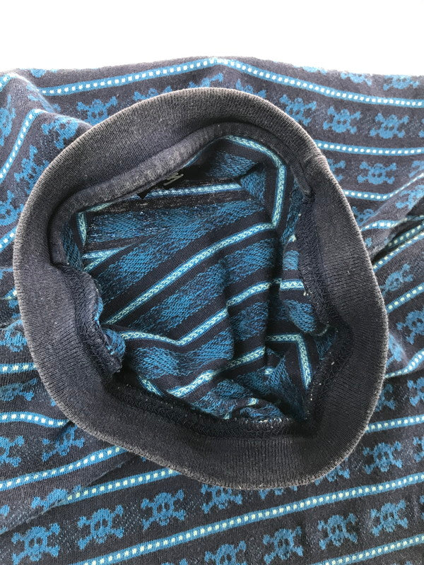【中古品】【メンズ】 OLD STUSSY オールド ステューシー 90's SKULL JACQUARD KNIT T-SHIRT 90年代 スカル ジャガード ニット Tシャツ 紺タグ 142-260723-rt-07-tagh サイズ：L カラー：ブルー 万代Net店