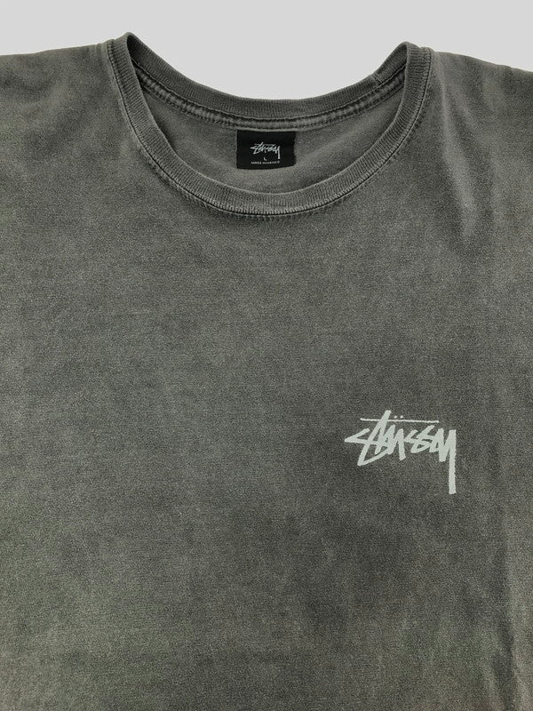 【中古品】【メンズ】 STUSSY ステューシー 8 BALL PIGMENT DYED TEE DARK GRAY ８ボール ピグメント Tシャツ トップス 142-260723-rt-06-tagh サイズ：L カラー：グレー 万代Net店