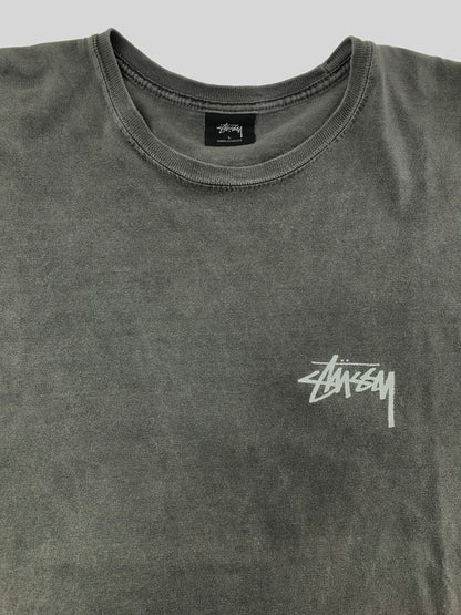 【中古品】【メンズ】 STUSSY ステューシー 8 BALL PIGMENT DYED TEE DARK GRAY ８ボール ピグメント Tシャツ トップス 142-260723-rt-06-tagh サイズ：L カラー：グレー 万代Net店