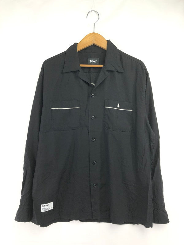 【中古品】【メンズ】 SCHOTT ショット BOWLING SHIRT BLACK 782-4220002 ボーリング シャツ トップス 145-260726-rt-23-tagh サイズ：L カラー：ブラック 万代Net店