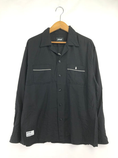 【中古品】【メンズ】 SCHOTT ショット BOWLING SHIRT BLACK 782-4220002 ボーリング シャツ トップス 145-260726-rt-23-tagh サイズ：L カラー：ブラック 万代Net店