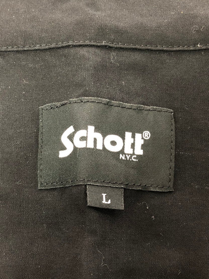 【中古品】【メンズ】 SCHOTT ショット BOWLING SHIRT BLACK 782-4220002 ボーリング シャツ トップス 145-260726-rt-23-tagh サイズ：L カラー：ブラック 万代Net店