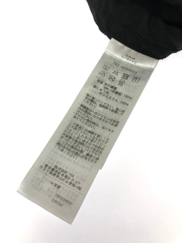 【中古品】【メンズ】 SCHOTT ショット BOWLING SHIRT BLACK 782-4220002 ボーリング シャツ トップス 145-260726-rt-23-tagh サイズ：L カラー：ブラック 万代Net店