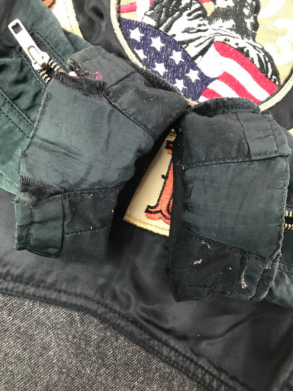 【現状渡し品】【メンズ】 HARLEY-DAVIDSON BLACK DENIM ハーレーダビッドソン ブラックデニム NYLON DOUBLE RIDERS JACKET ナイロン ダブル ライダース ジャケット 145-260723-rt-04-tagh サイズ：M カラー：ブラック 万代Net店