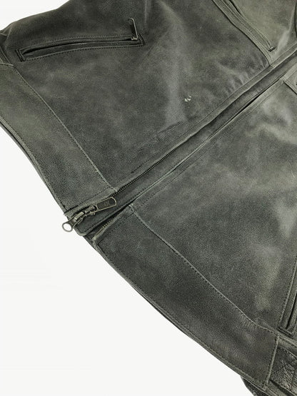 【中古品】【メンズ】 HARLEY-DAVIDSON ハーレーダビッドソン COWHIDE LEATHER VEST FADE BLACK 98109-16VM カウハイド レザー ベスト トップス 145-260723-rt-02-tagh サイズ：L カラー：ブラック 万代Net店