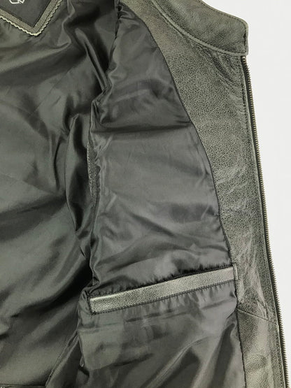 【中古品】【メンズ】 HARLEY-DAVIDSON ハーレーダビッドソン COWHIDE LEATHER VEST FADE BLACK 98109-16VM カウハイド レザー ベスト トップス 145-260723-rt-02-tagh サイズ：L カラー：ブラック 万代Net店