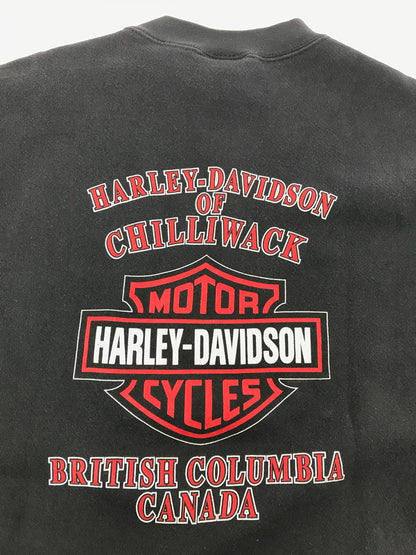 【中古品】【メンズ】 HARLEY-DAVIDSON ハーレーダビッドソン USA製 90's FLAME GRAPHIC SWEATSHIRT フレームグラフィックスウェットシャツ ヴィンテージ アメカジ　 146-260722-su-05-tagh サイズ：XL カラー：ブラック 万代Net店