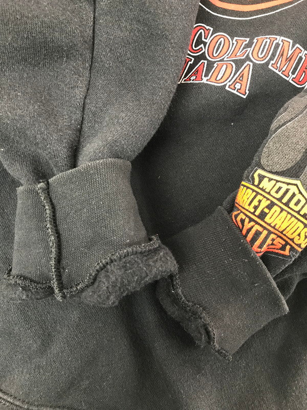 【中古品】【メンズ】 HARLEY-DAVIDSON ハーレーダビッドソン USA製 90's FLAME GRAPHIC SWEATSHIRT フレームグラフィックスウェットシャツ ヴィンテージ アメカジ　 146-260722-su-05-tagh サイズ：XL カラー：ブラック 万代Net店