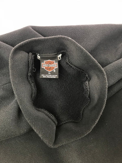 【中古品】【メンズ】 HARLEY-DAVIDSON ハーレーダビッドソン USA製 90's FLAME GRAPHIC SWEATSHIRT フレームグラフィックスウェットシャツ ヴィンテージ アメカジ　 146-260722-su-05-tagh サイズ：XL カラー：ブラック 万代Net店
