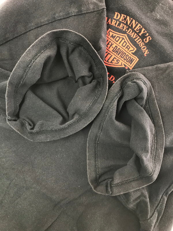 【中古品】【メンズ】 HARLEY-DAVIDSON ハーレーダビッドソン × MARVEL マーベル コラボ VINTAGE S/S TEE ヴィンテージ Tシャツ 半袖 トップス 146-260722-su-03-tagh サイズ：XL カラー：ブラック 万代Net店