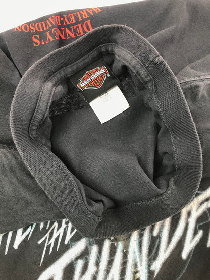 【中古品】【メンズ】 HARLEY-DAVIDSON ハーレーダビッドソン × MARVEL マーベル コラボ VINTAGE S/S TEE ヴィンテージ Tシャツ 半袖 トップス 146-260722-su-03-tagh サイズ：XL カラー：ブラック 万代Net店