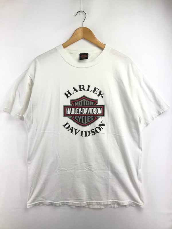 【中古品】【メンズ】 HARLEY-DAVIDSON ハーレーダビッドソン TULTEXタグ メキシコ製 90'ｓ T-SHIRT タルテックスタグ ヴィンテージ アメカジ 146-260722-su-04-tagh サイズ：L カラー：ホワイト 万代Net店